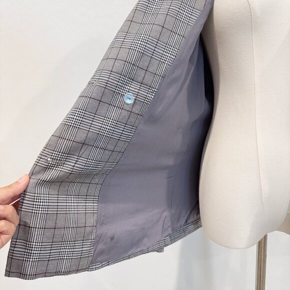 Majorelle Rhea Glen Plaid Double Breasted Blazer Jacket Contemporary Work Small - Picture 7 of 13